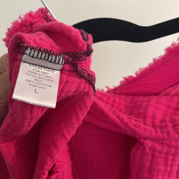 Hot pink gauze top - Picture 4 of 4